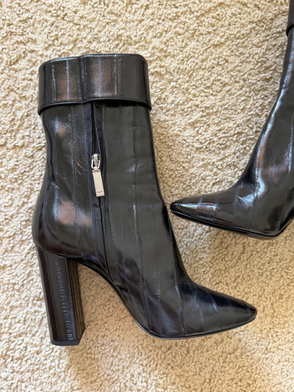 Saint Laurent Joplin Eel Leather Boots - Picture 7 of 10